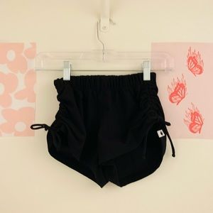 FIVE DANCEWEAR high tied shorts black youth large